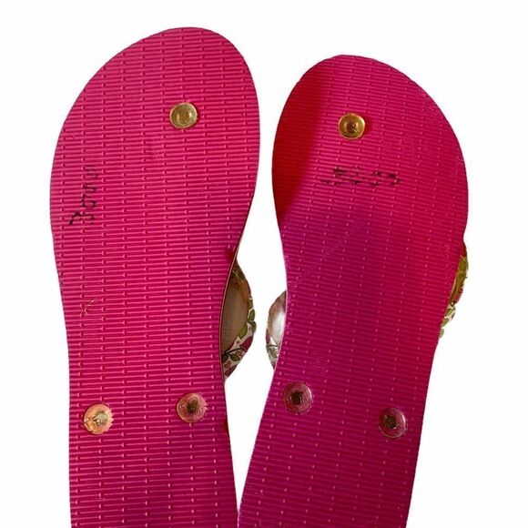 Vera Bradley Brightly Colored Floral Flip Flops - Picture 4 of 4